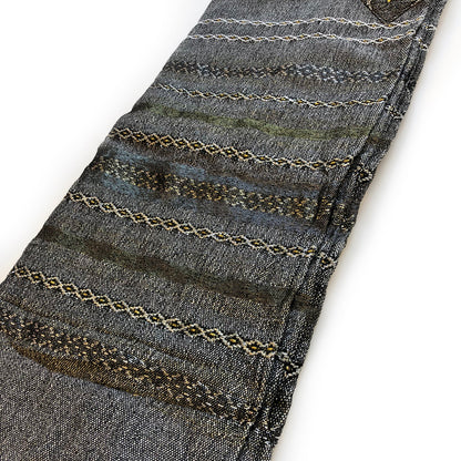 Gabrieli Premium - Wool Tallit - Gold & Silver on Gray