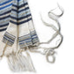 Gabrieli Premium - Wool Tallit - Shades of Blue, Gold & Silver