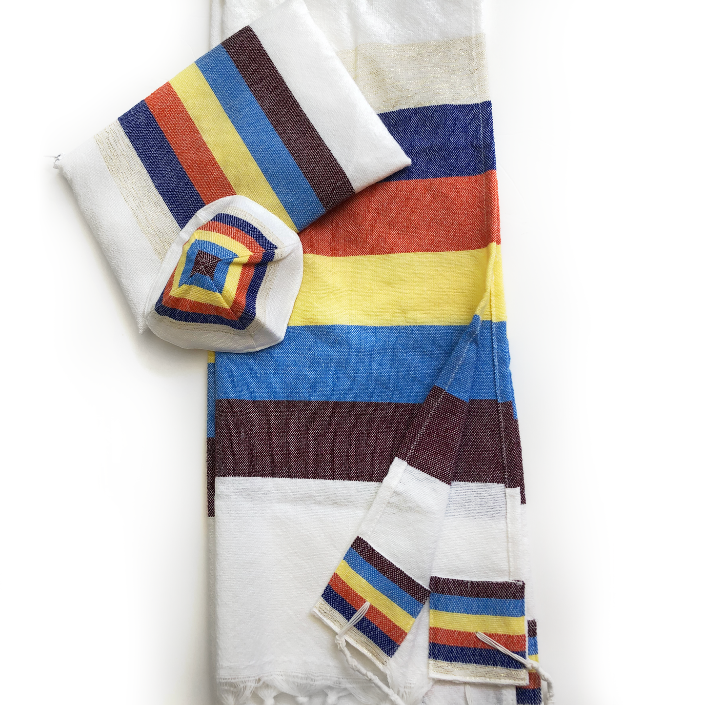 Emanuel - Wool Tallit - 6 Wide Stripes