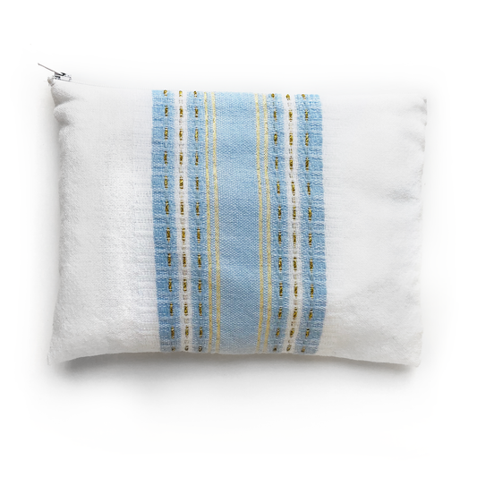 Samuel - Wool Tallit -Baby Blue with Gold