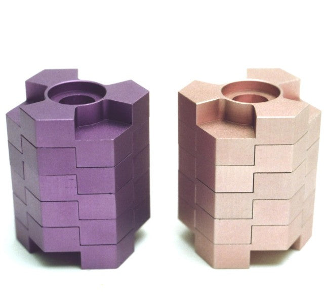 Menorah - Lego Stack Colored Reversible Menorah Candlesticks - Chaya & Raphael's Galleries