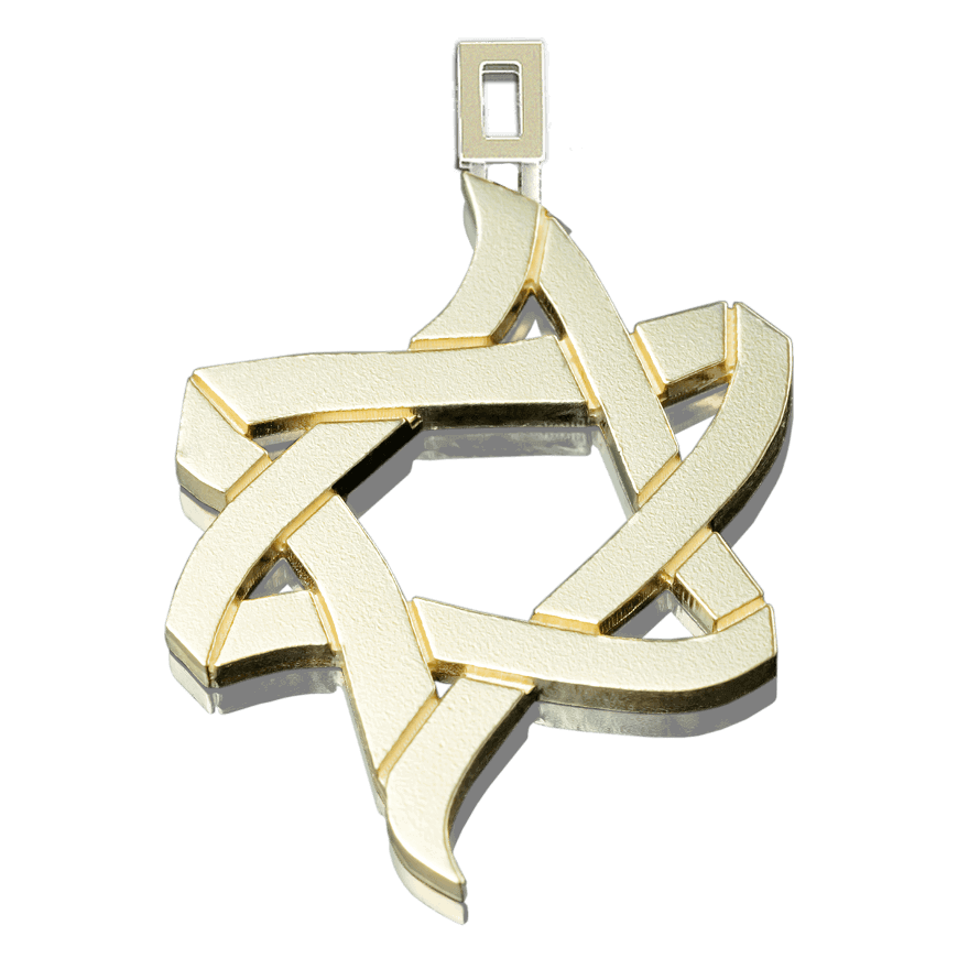 PENDANT «ICE AND FIRE» with GOLD - Chaya & Raphael's Galleries