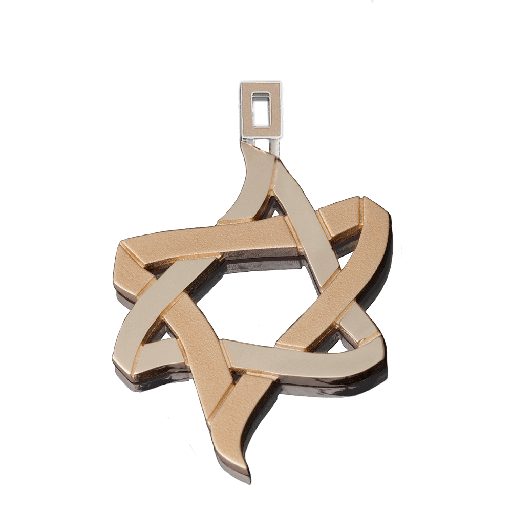 PENDANT «ICE AND FIRE» with GOLD - Chaya & Raphael's Galleries