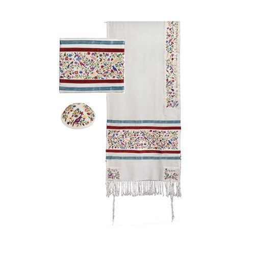 Tallit - Full Embroidery - Matriarchs - Multi-Color - Chaya & Raphael's Galleries