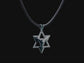 Merkavah Pendant set with Black Colored Diamond (Blackened)