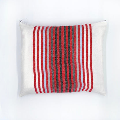 Ron - Wool Tallit  - Red and Black Stripes