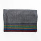 Esther - Silk Tallit - Rainbow Stripes on Gray