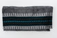 Elia - Silk Tallit- Turquoise and Silver on Gray