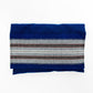 Elia - Cotton Tallit - Gray With Gold on Blue