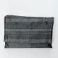 Elia - Silk Tallit - Silver on Gray