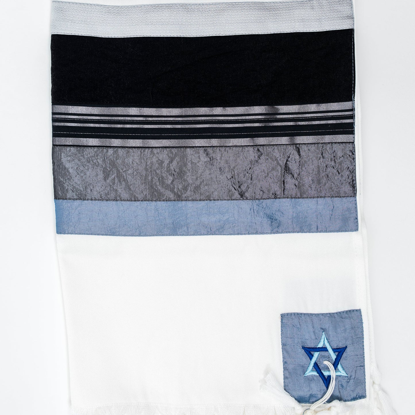 Elegant Gabrieli tallit - Black on White