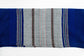 Elia - Cotton Tallit - Gray With Gold on Blue