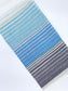 Ella - Silk Tallit  - Shades of Blue with Gold on White