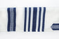 David - Wool Tallit - Wide Blue stripes with Silver