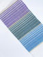 Ella - Silk Tallit  - Pastel Purple, Teal and blue with Gold on White