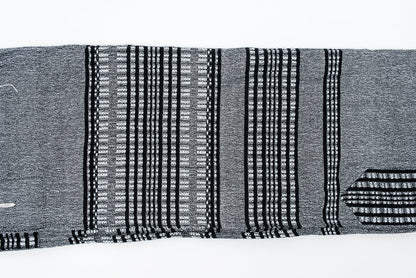 Yoel - Wool Tallit  - Black and Grays on Gray