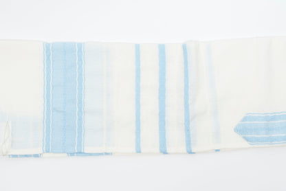 Adam - Wool Tallit - Baby Blue
