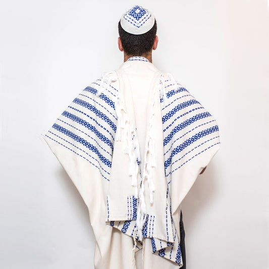 Daniel - Wool Tallit  - Blue