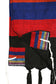 Esther - Wool Tallit - Rainbow Stripes on Black