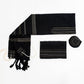 Elia - Silk Tallit - Gold and Silver on Black