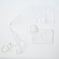 Elia - Silk Tallit - White on White