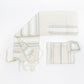 Perach - Wool Tallit - Silver Stripes on Off-White