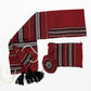 Ruth - Wool Tallit - Black and Gray with gold on Red