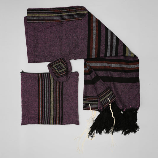 Purim - Wool Tallit - Purple