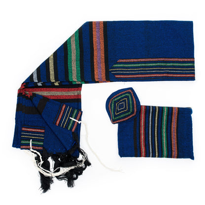 Purim - Wool Tallit - Blue