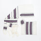 Ruth - Wool Tallit - Purple and Black with Silver