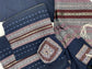 Gabrieli Premium - Wool Tallit - Lilac Purple, White, Bordeaux and Gold on Dark Blue
