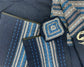 Gabrieli Premium - Wool Tallit - Shades of Blue with Silver on Dark Blue