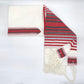 Ron - Wool Tallit  - Red and Black Stripes